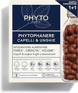 PHYTOPHANERE HAIR AND NAILS Supplement 180 Capsules - Strength Growth Volume - Foto 1 di 6