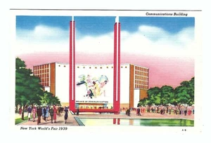 Communication Building New York World's Fair 1939 Vintage Postcard - Picture 1 of 2