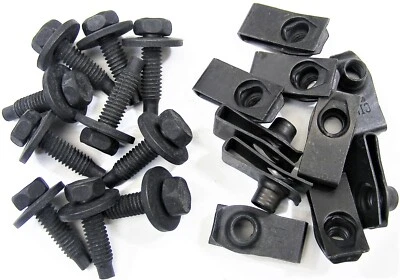 Buick Body Bolts & U-nut Clips- 5/16-18 x 1-3/16"- 1/2" Hex- 20pcs (10ea)- #374 - Image 1 of 4