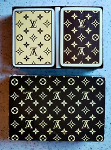 2 decks Playing Cards LOUIS VUITTON 2 mazzi CARTE DA GIOCO vintage anni 70 Heron - Picture 1 of 22