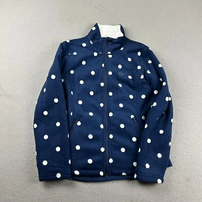 Nautica Sweatshirt Womens Large Blue Polka Dot Full Zip Long Sleeves Jacket NWT - Imagem 1 de 4