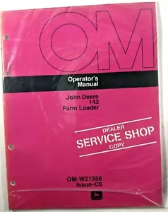 VTG John Deere 143 Farm Loader Operators Manual Dealer Copy 1970s Agricultural - Picture 1 of 2