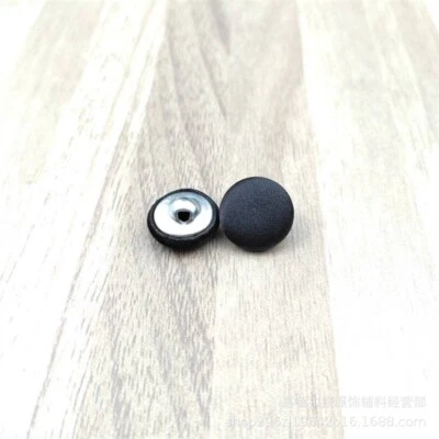 50pcs Solid Satin Cloth Covered Buttons Decor with Shank for Sewing DIY Shirt - Image 1 of 4