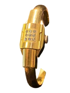 CERTINA Art Deco Diseño Pulsera Reloj Oro Tamaño H 1.9 x W 1.4 in Hecho en Suiza - Imagen 1 de 6