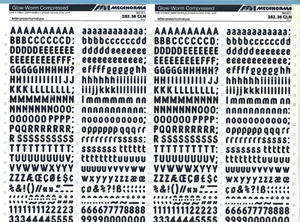 MECANORMA Letras de Transferencia Seca 282.36 CLN #767 GLOW-WORM COMPRIMIDO 10 mm - Imagen 1 de 2