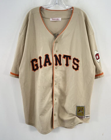 Mitchell & Ness Ivory Orange MLB San Francisco Barry Bonds #25 Jersey Mens 3XL Cover