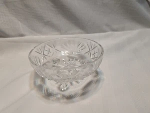 Elegante klare geätzte geschliffene Glas Süßigkeiten/Nuss Fuß Servieren Süßigkeiten Nuss Schüssel Schale - Bild 1 von 13