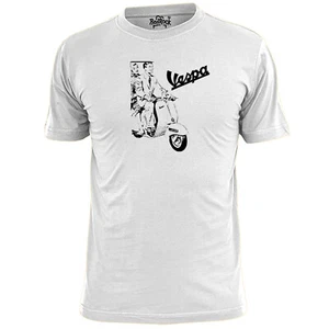 Poster Uomo Vespa Scooter (V1) T-Shirt Mod Weller Jam Scooter Ragazza - Foto 1 di 2