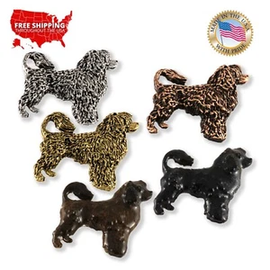 Kreative Zinn Designs Portugiesischer Wasserhund Anstecknadel oder Magnet, D446F - Bild 1 von 11