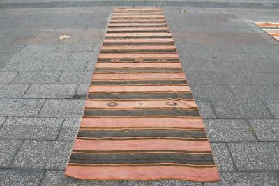 Vintage Rugs, Anatolian Rug, 3.9x15.3 ft Runner Rugs, Kitchen Rug, Kilim - Image 1 of 4