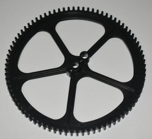 (6) K'nex Large Black 130mm 5" Crowned Gear KNEX Replacement Parts Pieces lot