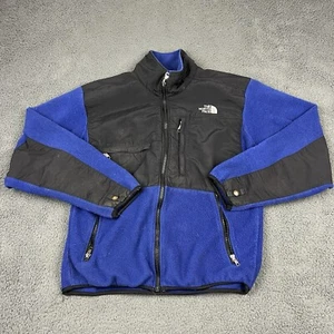 Giacca vintage The North Face Denali uomo blu medio nero full zip pile - Foto 1 di 10