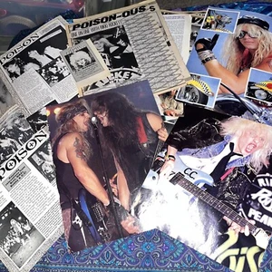 POISON Magazine Clipping Pin Ups Lot Of 20 Bret Michaels Hair Metal CC Deville - Picture 1 of 5