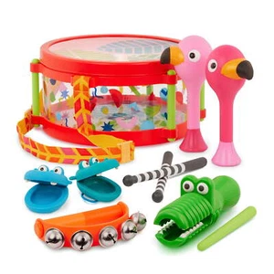 Animal Jamboree Toy Drum and 4 Musical Instruments, Toddler and Preschool Toys - Picture 1 of 10