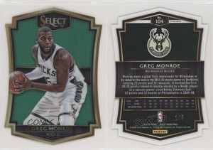 2015-16 Panini Select Premier Level Die-Cut Green Prizm /5 Greg Monroe #104