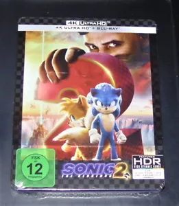 SONIC THE HEDGEHOG 2 LIMITIERTE STEELBOOK EDITION 4K BLU RAY + BLU RAY NEU & OVP - Imagen 1 de 6