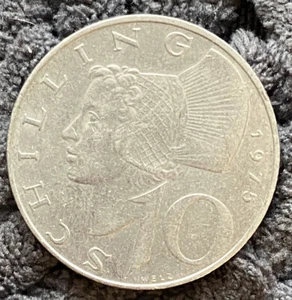 1975 Austria 10 Ten Shillings Coin Europe - Picture 1 of 2