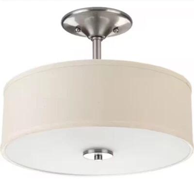 🔥PROGRESS LIGHTING P3712-09 Inspire Dos Luces Semi-Flush, Níquel Foto 1 de 4