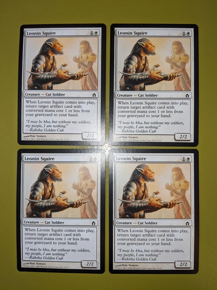 Leonin Squire x4 Fifth Dawn 4x Playset Magic the Gathering MTG - Image 1 of 1