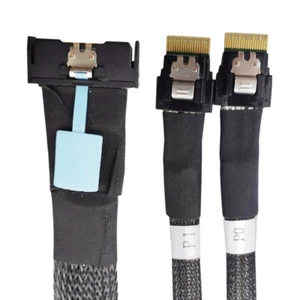 MCIO 8i Slimline SAS To Dual SFF-8654 4i Cable PCIE5.0 Server Adapter Cable - Photo 1/12
