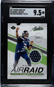 2017 Panini Absolute #2 Russell Wilson Air Raid Materials 73/175 - SGC 9.5 (MEM) - Picture 1 of 2