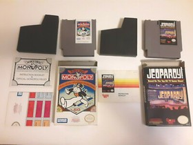 Monopoly & Jeopardy NES Nintendo Complete CIB Authentic w/ Game Poster! RaRe
