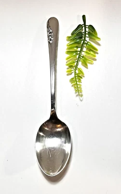 Cuchara para servir internacional de plata esterlina tiempo de flor 8-3/4" Lg 69 gr.     ML Foto 1 de 4