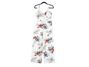 Guess Damen Jumpsuit weites Bein klein verstellbar Spaghettiträger Reißverschluss V-Ausschnitt - Bild 1 von 4