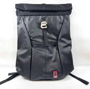 Chrome Messenger Black Bag Backpack Roll Top Black Bag Homeland TV Show Swag VG - Picture 1 of 8