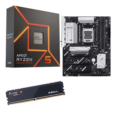 AMD Ryzen 5 7600x-ASUS B650-E MAX Gaming Wifi-G.Skill Flare 16GB/32GB DDR5 6000 - Image 1 of 4