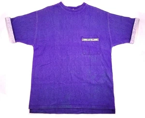 Vintage Leggoons t-shirt Large Purple Aztec Made in USA 80s 90s Pocket Colorful - Picture 1 of 8