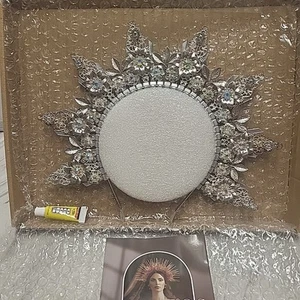 Halo Crown Headpiece for Women Halo Headband Gemstone - Picture 1 of 4