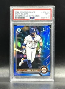 2022 Bowman Chrome Draft Drew Gilbert Blue Refractor /150 PSA 9 - Picture 1 of 2