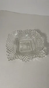 Indiana Glas Diamond Point geraffter Rand Bonboniere klar 6,5 - Bild 1 von 5