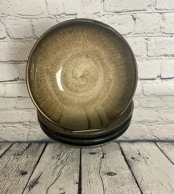 Juego de 4 cuencos de sopa de cereales Pfaltzgraff Cambria rústico esmalte marrón-7,5 Foto 1 de 4