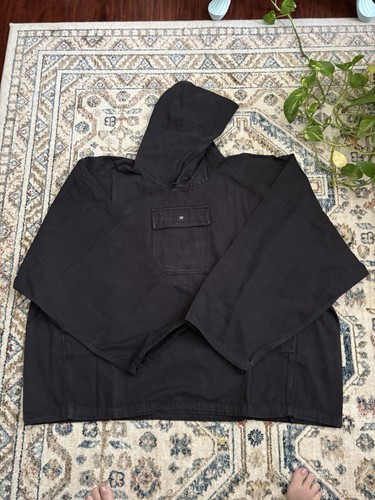 NUOVO Yeezy Gap Engineered by Balenciaga Raso Anorak Nero Uomo Medium