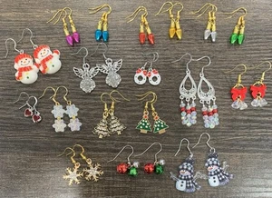 Konvolut 18 Pr Weihnachten Charm Ohrringe - Bild 1 von 14