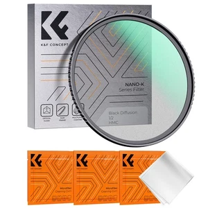 K&F Concept 82mm Black Mist 1/2 Filter, Soft Effect, For Contrast Adjustment, So - Picture 1 of 7