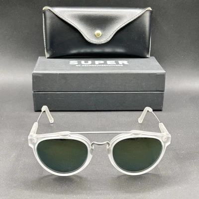 Очки солнцезащитные RetroSuperFuture HS9 матовые хрустальные Италия дисплей 51-22-145 - Изображение 1 из 4