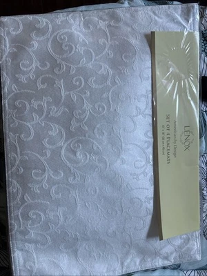 Set Of 4 Lenox Opal Innocence Placemats, Brand NEW - Image 1 of 4