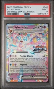 Pokémon Pre-Prismatic Evolutions 2025 caja sorpresa exclusiva Sylveon Ex PSA 9 - Imagen 1 de 4