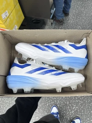 Men's Size 11 Adidas Adizero Impact TPU Baseball Cleats PE White Blue IH4727 - Image 1 of 2