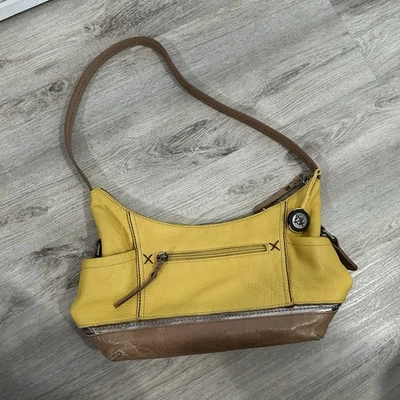 Bolso de Hombro THE SAK Kendra Hobo de Cuero para Mujer Amarillo Bloque de Color Boho Y2k Foto 1 de 4
