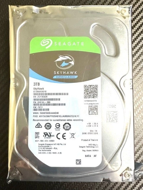 Seagate Surveillance Skyhawk 3 TB,Internal, 3.5" (ST3000VX010) Hard Drive - Image 1 of 1