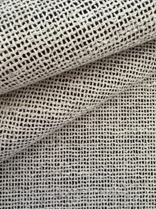 BROCHIER "RUSTICO/Corda" Ivory open weave on dark brown-linen mix-WASH-52"x90.5" - Picture 1 of 6