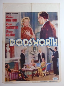 Dodsworth Walter Huston Ruth Chatterton affiche cinema originale 60x80 - Imagen 1 de 2