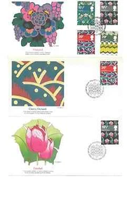 5 FDC 1986 BRITISCHER WEINBERG ERDBEERE BLUMENDESIGN CHEVRON GARDENS OHRARD 522 - Bild 1 von 2