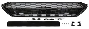 Glossy Black Grille Grille RS Look for Audi A4 S4 B9 2017-2019 w/ Sensor Hole - Picture 1 of 1