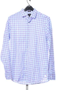 J. Crew Ludlow 120's 2 Ply Purple Blue White Gingham Check Long Sleeved Shirt M - Picture 1 of 7