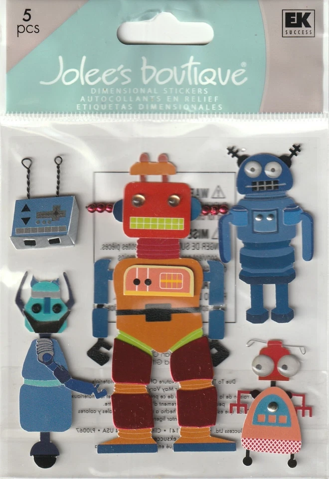 Jolee's Boutique 3D Stickers ROBOTS SPACE TOYS Theme 81364 FAST FREE SHIPPING! - Image 1 of 1